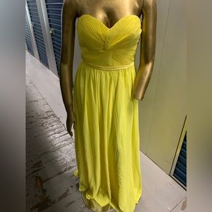 Yellow Strapless Dress